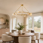 Elowen Organic Clear Bubble Glass Ring Round Chandelier