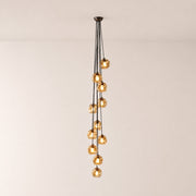 Elowen Organic Smoke Bubble Glass Cascade Pendant