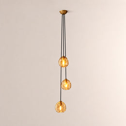 Elowen Organic Smoke Bubble Glass Cascade Pendant