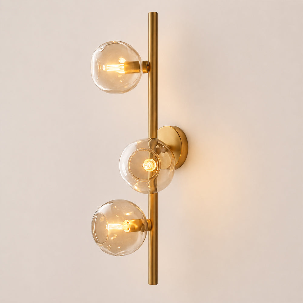 Elowen Organic Smoke Bubble Glass Cascade Wall Sconce