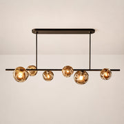 Elowen Organic Smoke Bubble Glass Linear Chandelier