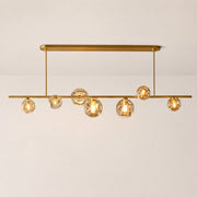 Elowen Organic Smoke Bubble Glass Linear Chandelier