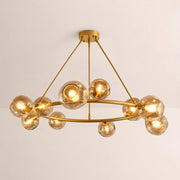 Elowen Organic smoke Bubble Glass Ring Round Chandelier