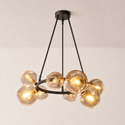 Elowen Organic smoke Bubble Glass Ring Round Chandelier