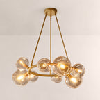 Elowen Organic smoke Bubble Glass Ring Round Chandelier