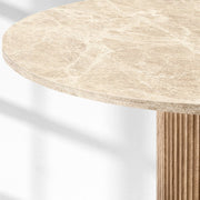 Benton Emperador Round Modern Dining Table 48