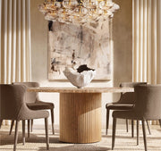 Benton Emperador Round Modern Dining Table 48