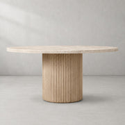 Benton Emperador Round Modern Dining Table 48