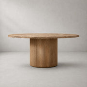 Benton Emperador Round Modern Dining Table 48