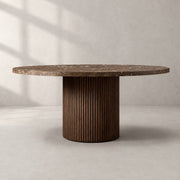 Benton Emperador Round Modern Dining Table 48