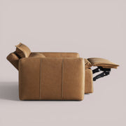 Pevona Leather Motion Recliner — LANIE CAMEL