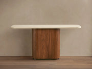 Caden Console Table in Wood and Stone Modern Design  60“W 72”W