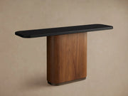 Caden Console Table in Wood and Stone Modern Design  60“W 72”W