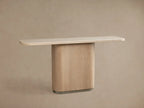 Caden Console Table in Wood and Stone Modern Design  60“W 72”W