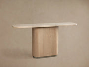 Caden Console Table in Wood and Stone Modern Design  60“W 72”W