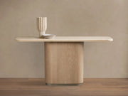 Caden Console Table in Wood and Stone Modern Design  60“W 72”W
