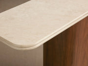 Caden Console Table in Wood and Stone Modern Design  60“W 72”W