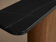 Caden Console Table in Wood and Stone Modern Design  60“W 72”W