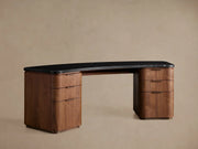 Caden Executive Desk with Storage and Marble 84”W