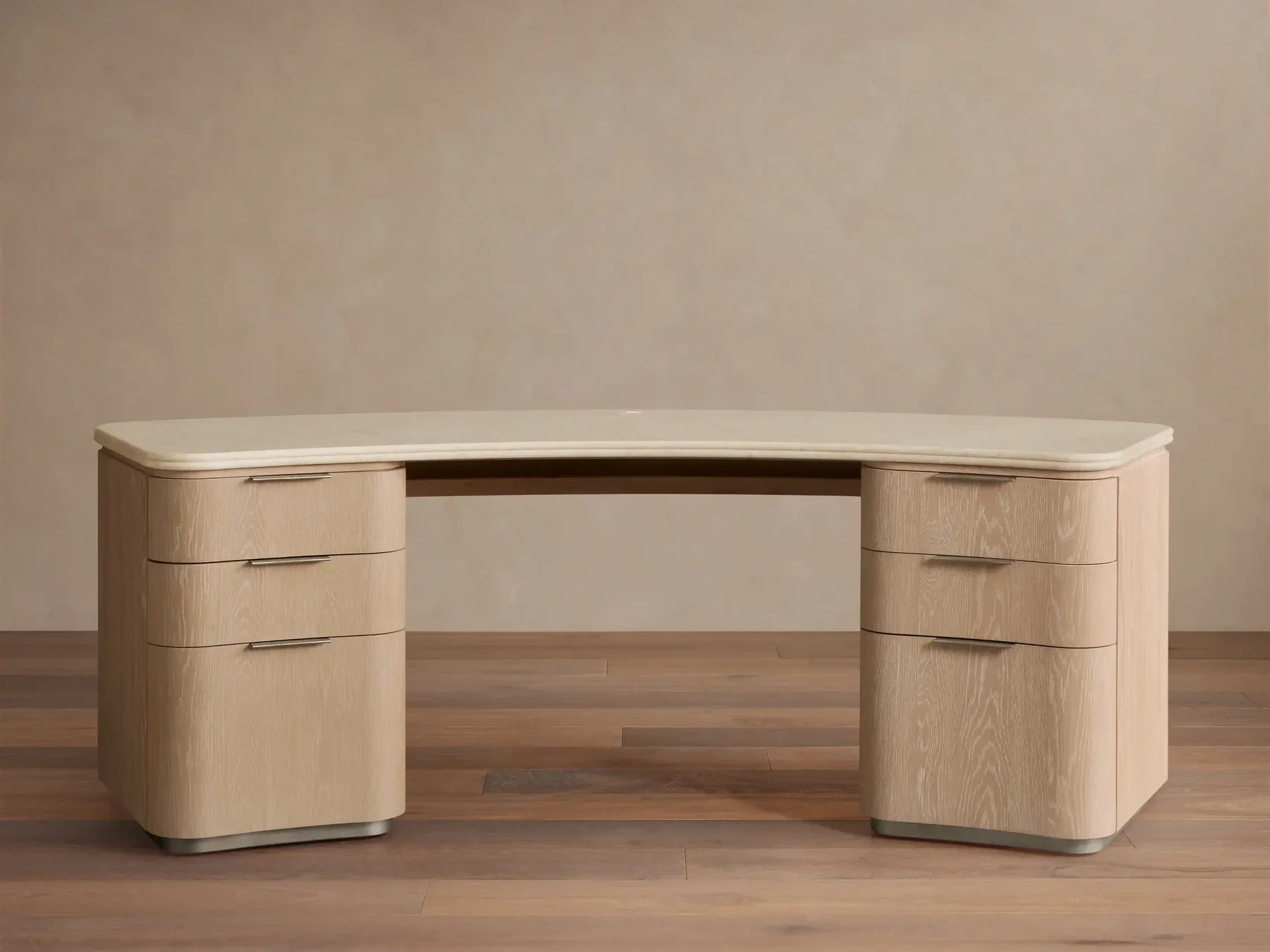 Caden Executive Desk with Storage and Marble 84”W
