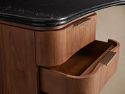 Caden Executive Desk with Storage and Marble 84”W