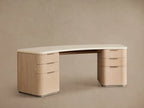 Caden Executive Desk with Storage and Marble 84”W