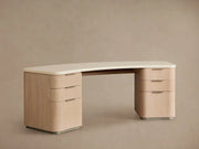 Caden Executive Desk with Storage and Marble 84”W