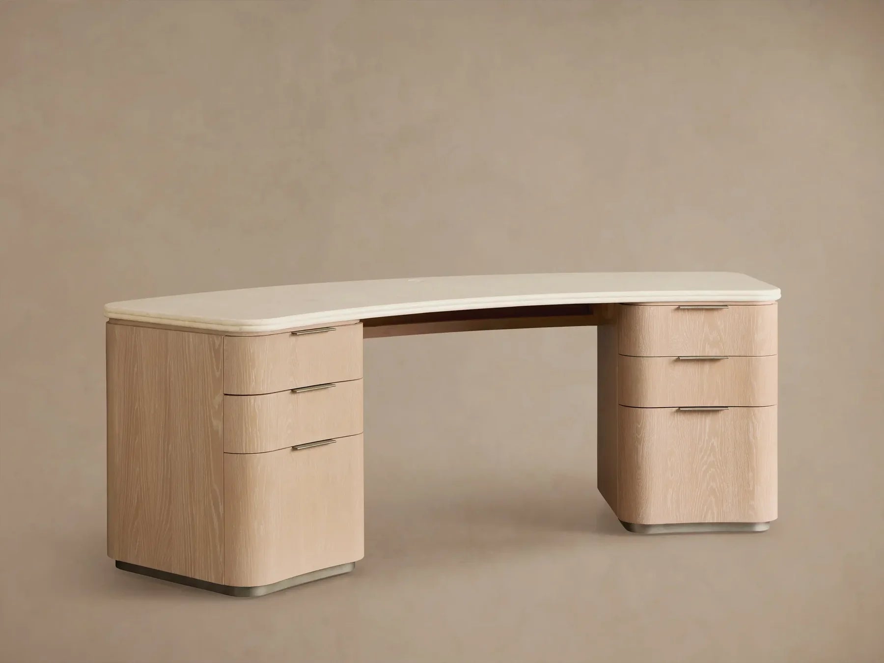 Caden Executive Desk with Storage and Marble 84”W