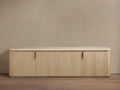 Caden Media Console with Marble Stone Top 80“W 95”W