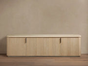 Caden Media Console with Marble Stone Top 80“W 95”W