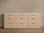 Caden Nine Drawer Dresser with Stone Top 84“W