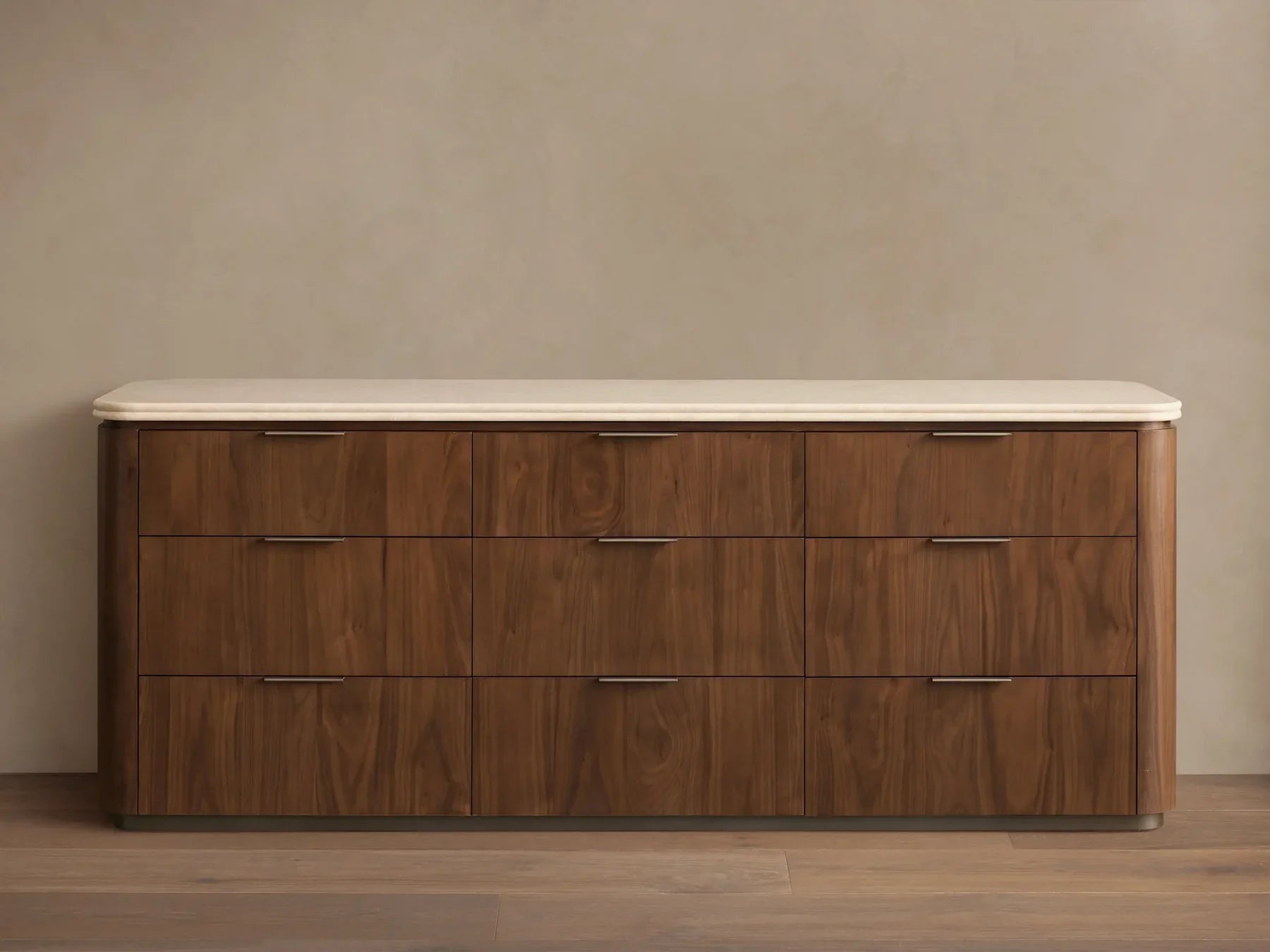 Caden Nine Drawer Dresser with Stone Top 84“W