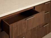 Caden Nine Drawer Dresser with Stone Top 84“W