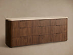 Caden Nine Drawer Dresser with Stone Top 84“W