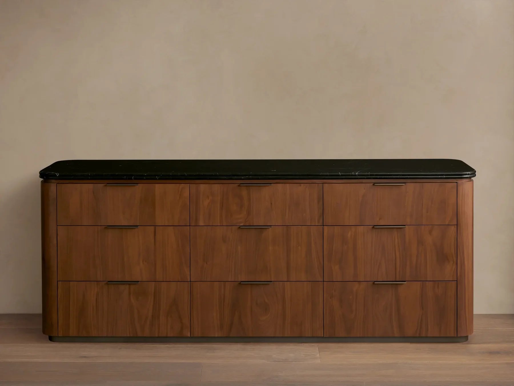 Caden Nine Drawer Dresser with Stone Top 84“W