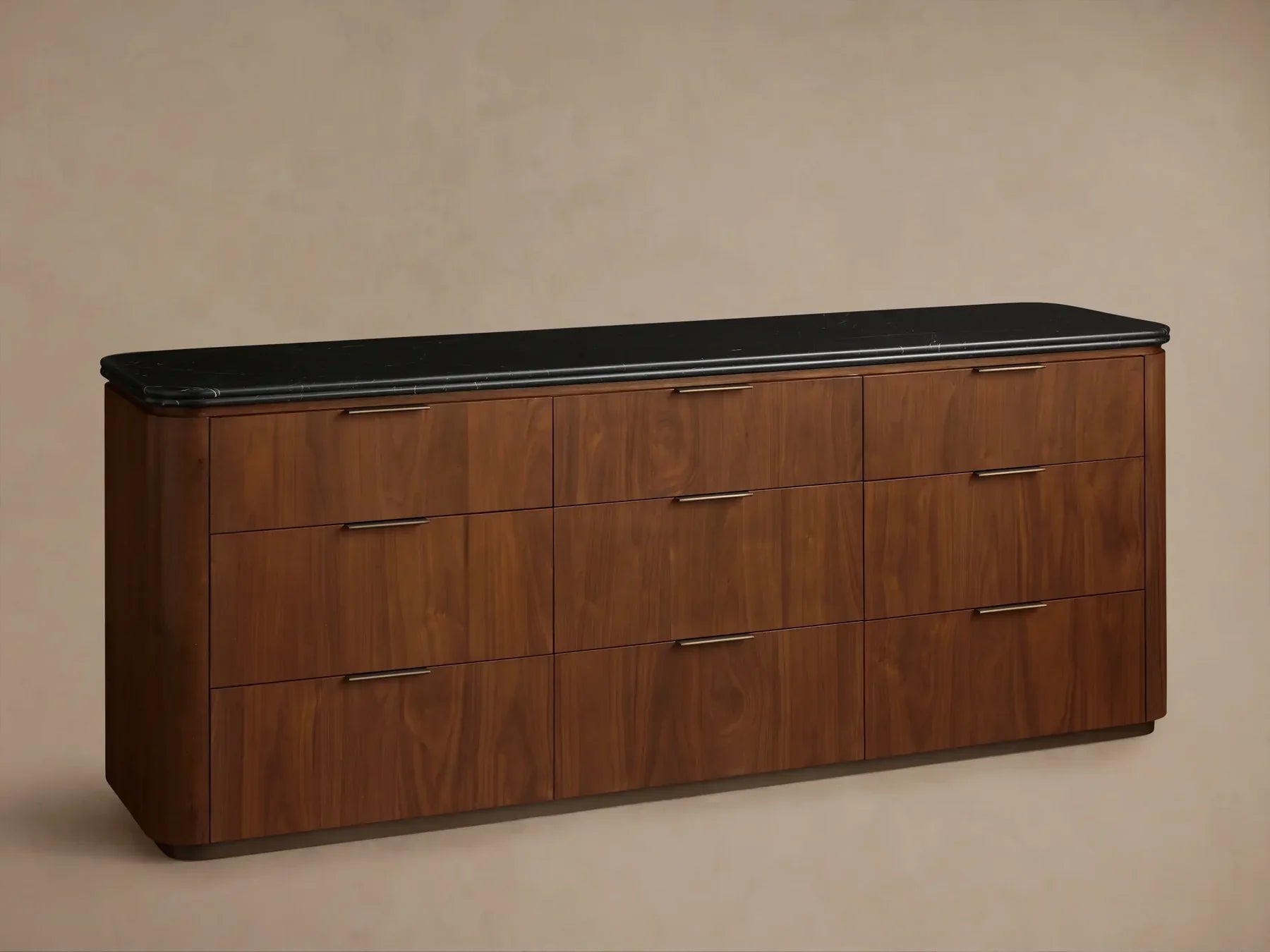 Caden Nine Drawer Dresser with Stone Top 84“W