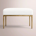 Caloria Ottoman — FORGED BRASS / SNOW WHITE