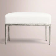 Caloria Ottoman — FORGED PEWTER / SNOW WHITE