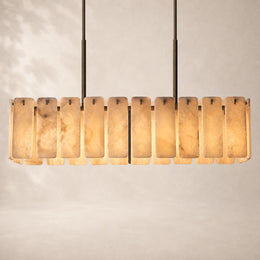 Valette Alabaster Rectangular Chandelier 60
