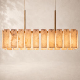 Valette Alabaster Rectangular Chandelier 60