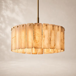 Valette Alabaster Round Chandelier 36