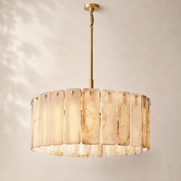 Valette Alabaster Round Chandelier 36