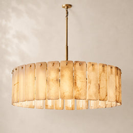 Valette Alabaster Round Chandelier 48