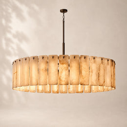 Valette Alabaster Round Chandelier 60
