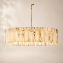 Valette Alabaster Round Chandelier 60