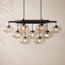 Velmora Clear Glass Linear Chandelier 54