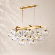 Velmora Clear Glass Linear Chandelier 54