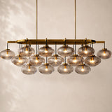 Velmora Clear Glass Linear Chandelier 72