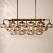 Velmora Clear Glass Linear Chandelier 72