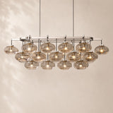 Velmora Clear Glass Linear Chandelier 72